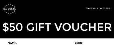 Da Costa Gift Card